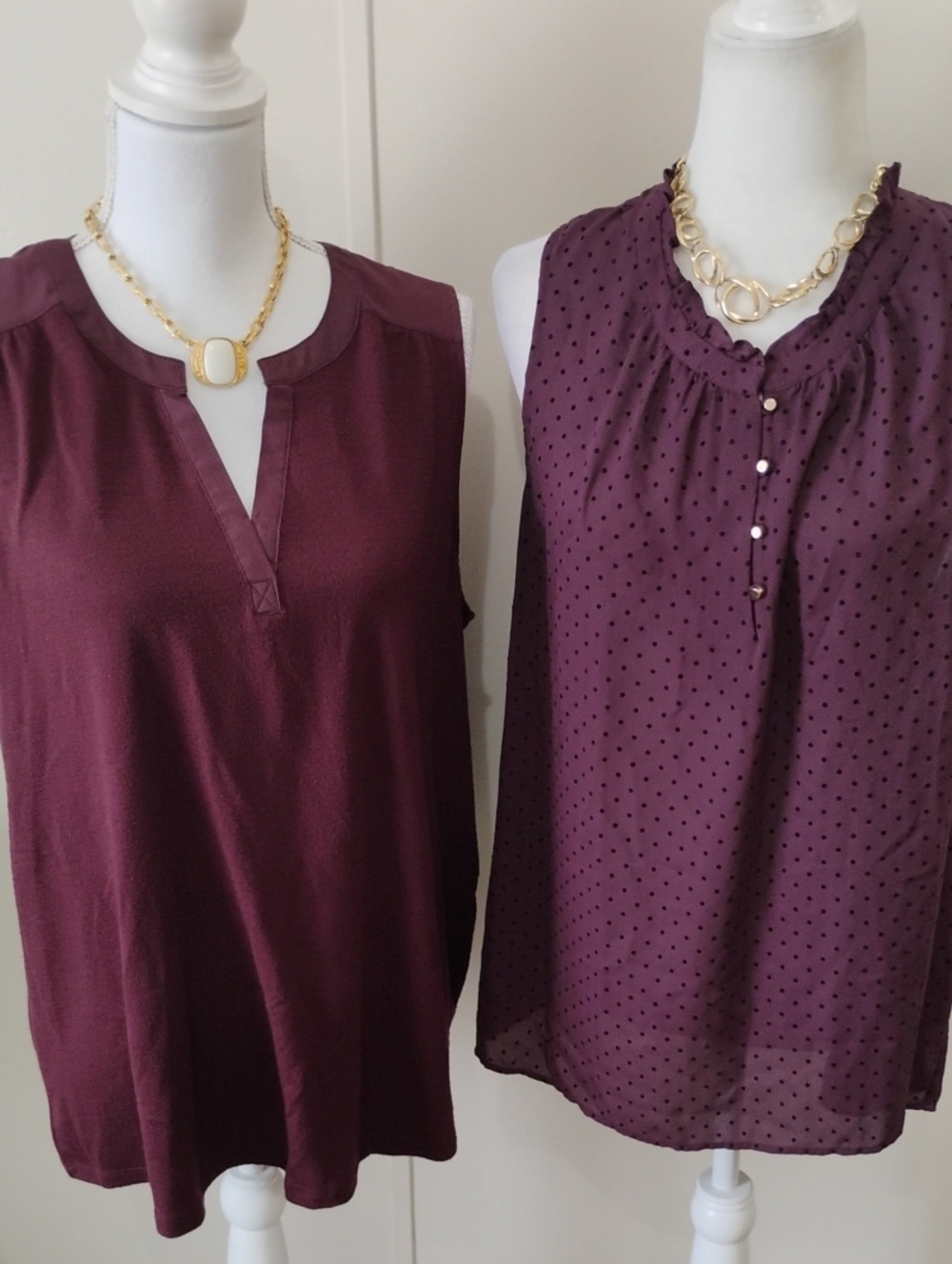 41 Hawthorn Women's Sleeveless Blouse Duo in Plum